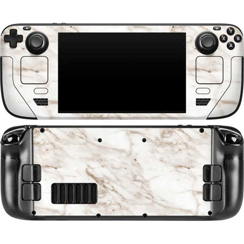 Taupe Marble Steam Deck Handheld Gaming Computer OLED Skin