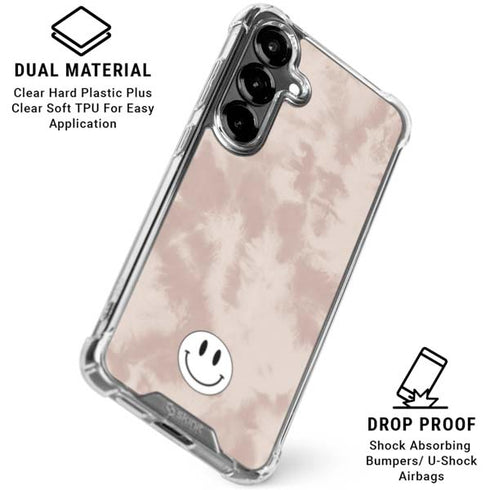 Taupe Tie Dye Galaxy S26 Clear Case