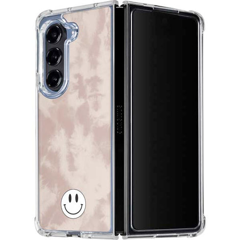 Taupe Tie Dye Galaxy Z Fold5 5G Clear Case