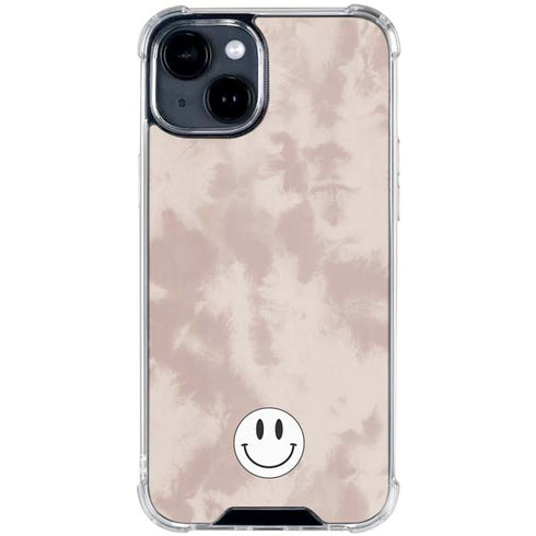 Taupe Tie Dye iPhone 15 Clear Case