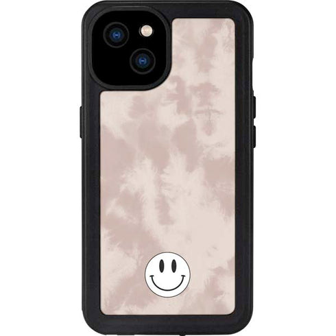 Taupe Tie Dye iPhone 15 Plus Waterproof Case