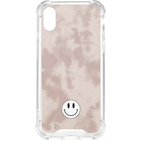 Taupe Tie Dye iPhone XS Clear Case