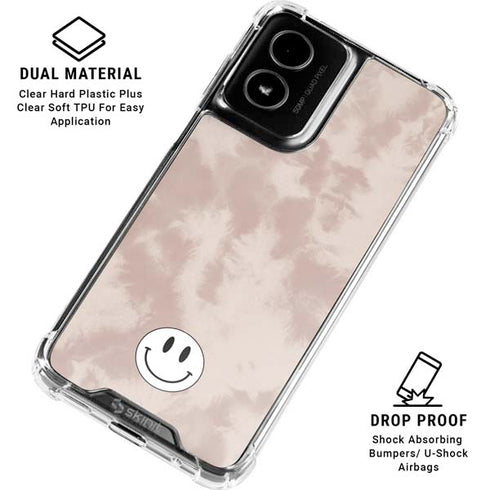 Taupe Tie Dye Moto G Power 5G (2024) Clear Case