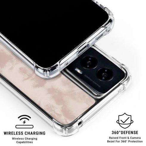 Taupe Tie Dye Moto G Power 5G (2024) Clear Case