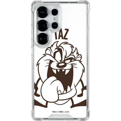 Looney Tunes Taz Big Head Galaxy S25 Ultra Clear Case