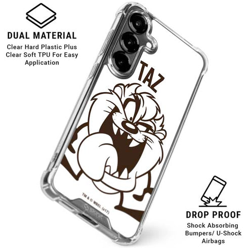 Looney Tunes Taz Big Head Galaxy S26 Plus Clear Case