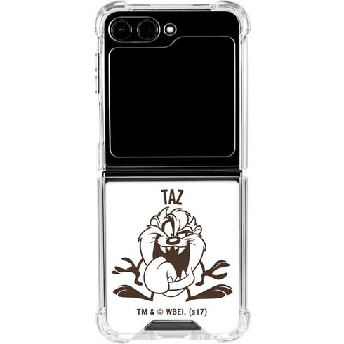 Looney Tunes Taz Big Head Galaxy Z Flip6 Clear Case
