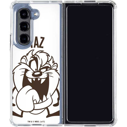Looney Tunes Taz Big Head Galaxy Z Fold5 5G Clear Case