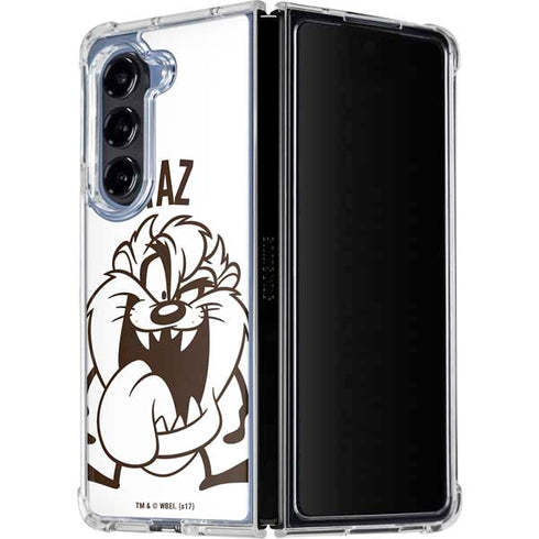 Looney Tunes Taz Big Head Galaxy Z Fold5 5G Clear Case