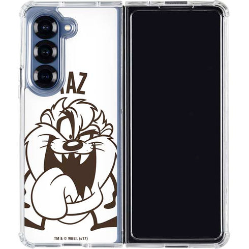 Looney Tunes Taz Big Head Galaxy Z Fold7 Clear Case