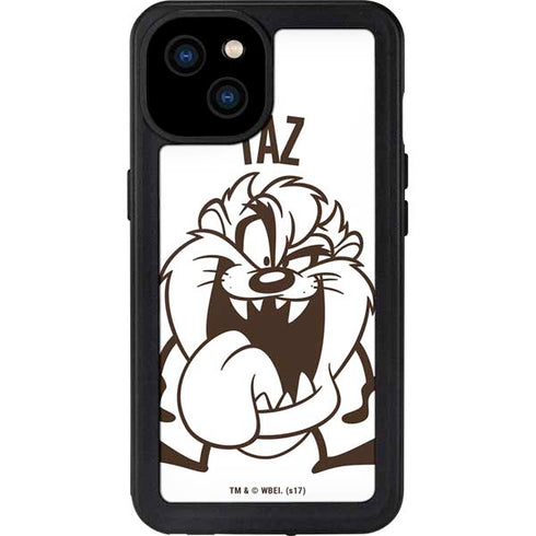 Looney Tunes Taz Big Head iPhone 15 Plus Waterproof Case