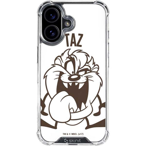 Looney Tunes Taz Big Head iPhone 17 Clear Case