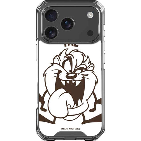 Looney Tunes Taz Big Head iPhone 17 Pro Clear Case
