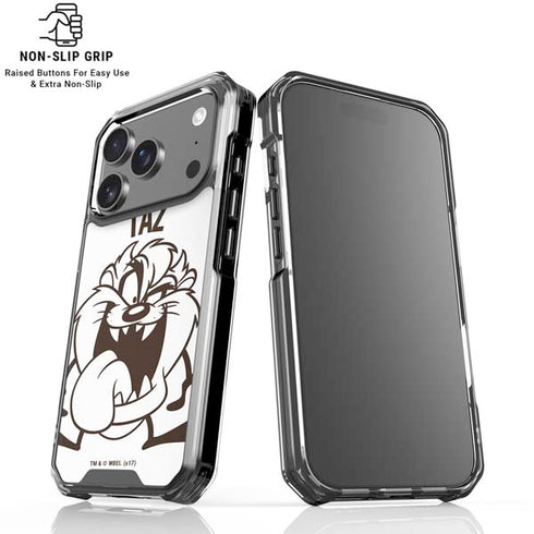 Looney Tunes Taz Big Head iPhone 17 Pro Clear Case