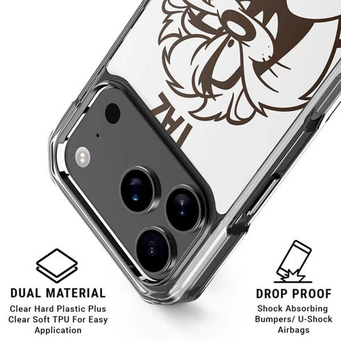Looney Tunes Taz Big Head iPhone 18 Pro Clear Case
