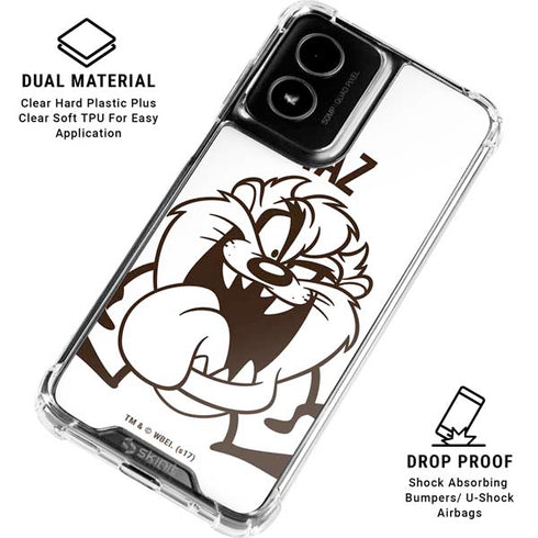Looney Tunes Taz Big Head Moto G Power 5G (2024) Clear Case