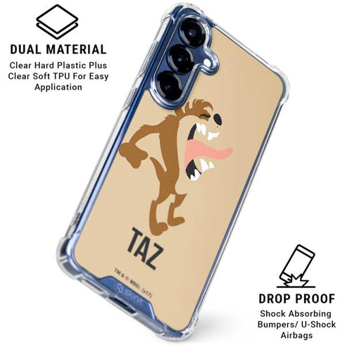 Looney Tunes Taz Identity Galaxy S25 Plus Clear Case