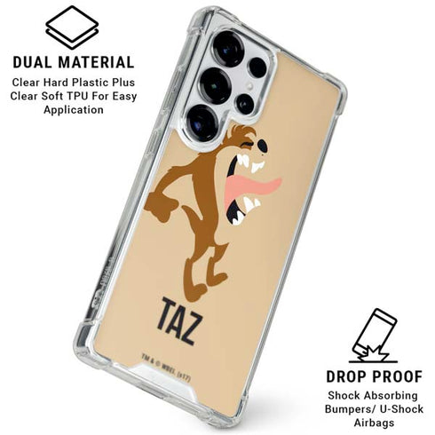 Looney Tunes Taz Identity Galaxy S25 Ultra Clear Case