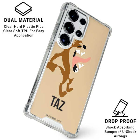 Looney Tunes Taz Identity Galaxy S26 Ultra Clear Case