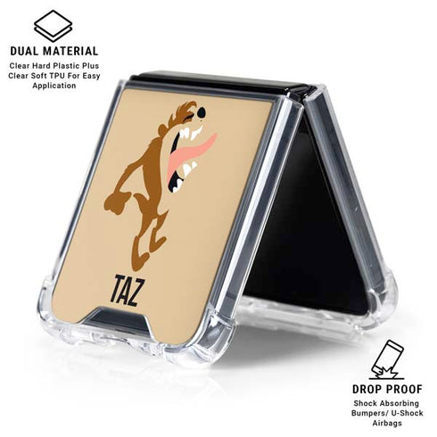 Looney Tunes Taz Identity Galaxy Z Flip6 Clear Case