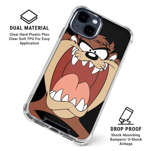 Looney Tunes Taz iPhone 15 Clear Case