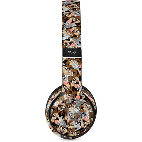 Looney Tunes Taz Super Sized Pattern Beats Solo 2 Wired Skin