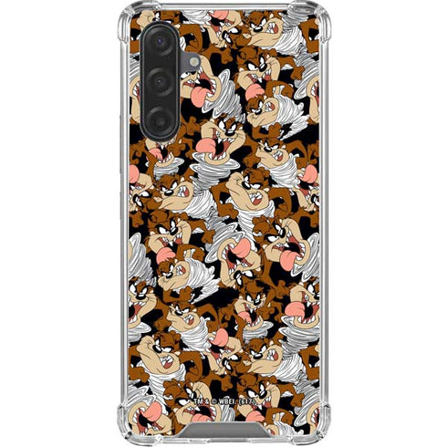 Looney Tunes Taz Super Sized Pattern Galaxy A17 Clear Case