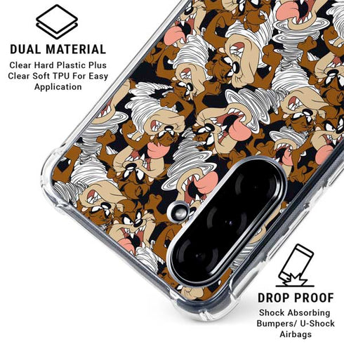 Looney Tunes Taz Super Sized Pattern Galaxy A36 5G Clear Case