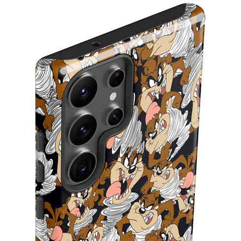 Looney Tunes Taz Super Sized Pattern Galaxy S23 Ultra Pro Case