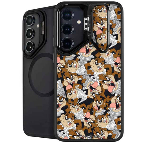 Looney Tunes Taz Super Sized Pattern Galaxy S25 Kickstand Case