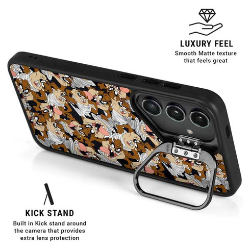 Looney Tunes Taz Super Sized Pattern Galaxy S25 Kickstand Case