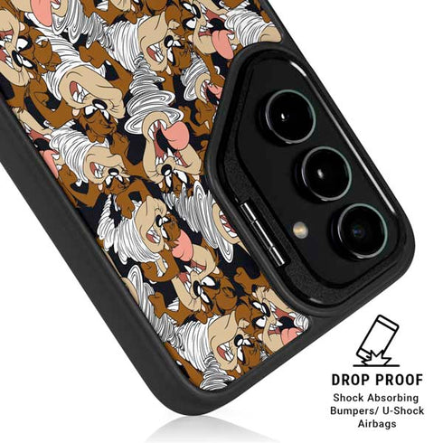 Looney Tunes Taz Super Sized Pattern Galaxy S25 Kickstand Case
