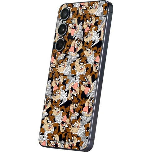 Looney Tunes Taz Super Sized Pattern Galaxy S25 Plus Skin