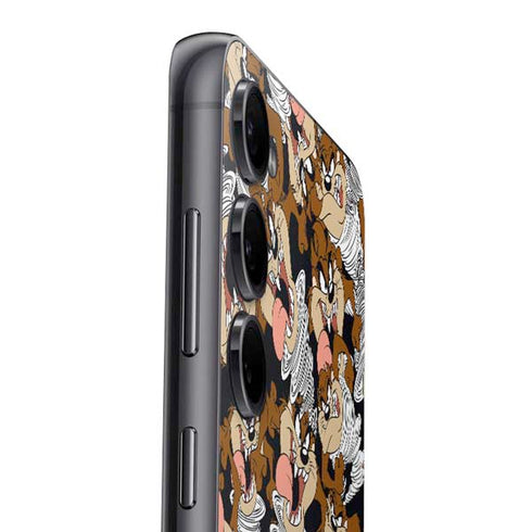 Looney Tunes Taz Super Sized Pattern Galaxy S25 Plus Skin