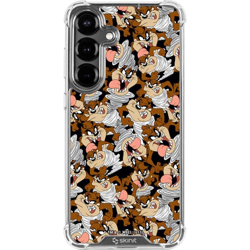 Looney Tunes Taz Super Sized Pattern Galaxy S26 Clear Case