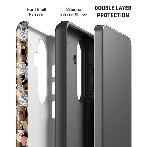 Looney Tunes Taz Super Sized Pattern Galaxy S26 Plus Impact Case