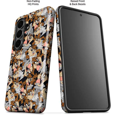 Looney Tunes Taz Super Sized Pattern Galaxy S26 Plus Impact Case