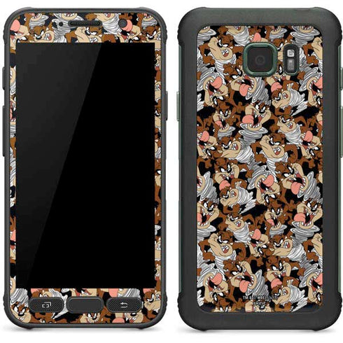 Looney Tunes Taz Super Sized Pattern Galaxy S7 Active Skin