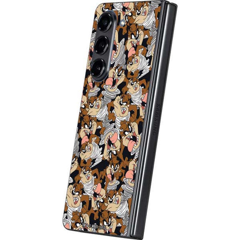 Looney Tunes Taz Super Sized Pattern Galaxy Z Fold5 5G Skin
