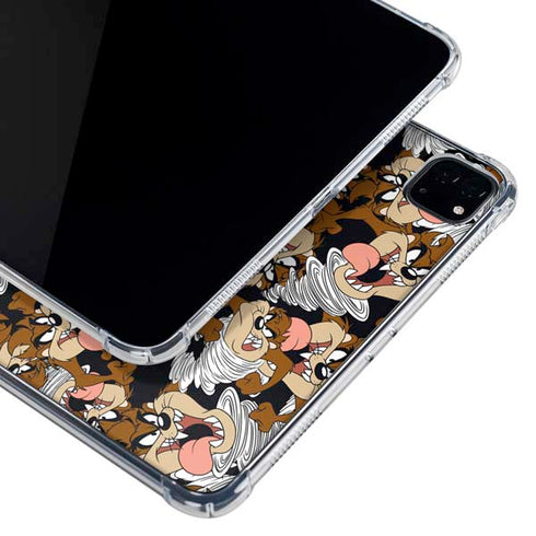 Looney Tunes Taz Super Sized Pattern iPad Pro 11in (2024) Clear Case