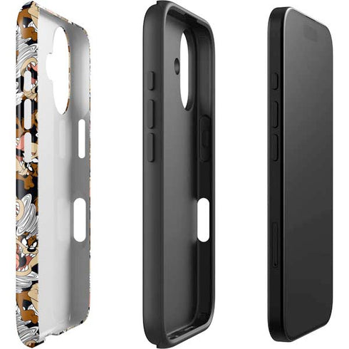 Looney Tunes Taz Super Sized Pattern iPhone 16 Impact Case