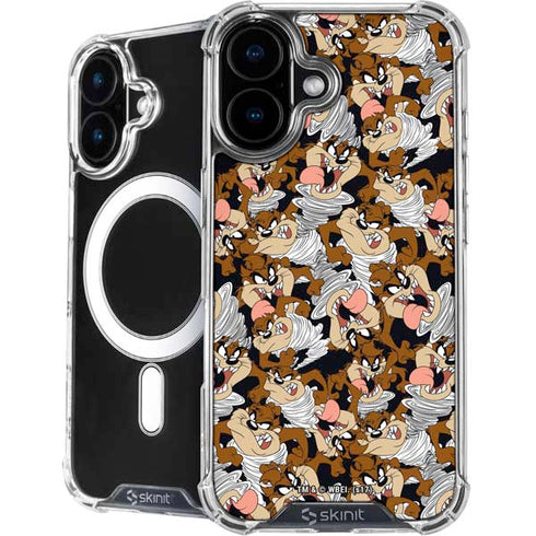 Looney Tunes Taz Super Sized Pattern iPhone 16 MagSafe Case
