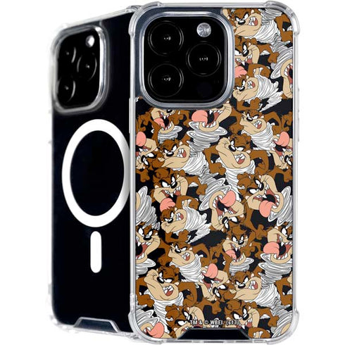 Looney Tunes Taz Super Sized Pattern iPhone 16 Pro Max MagSafe Case