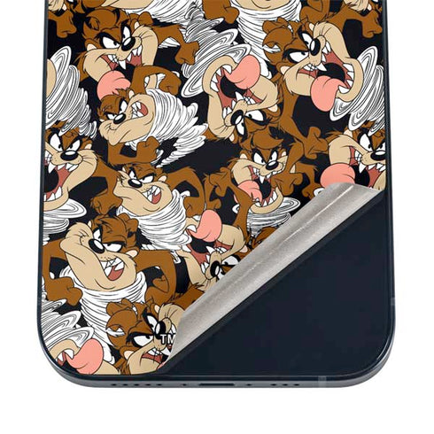 Looney Tunes Taz Super Sized Pattern iPhone 16 Skin