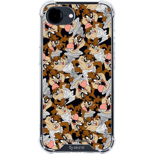 Looney Tunes Taz Super Sized Pattern iPhone 16e Clear Case