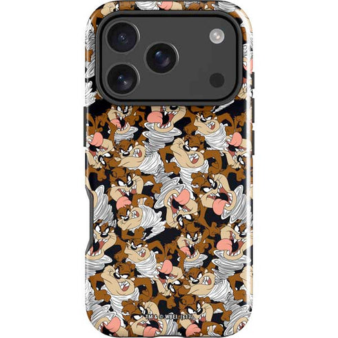 Looney Tunes Taz Super Sized Pattern iPhone 18 Pro Impact Case