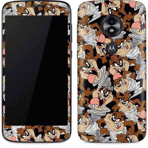 Looney Tunes Taz Super Sized Pattern Moto E5 Play Skin