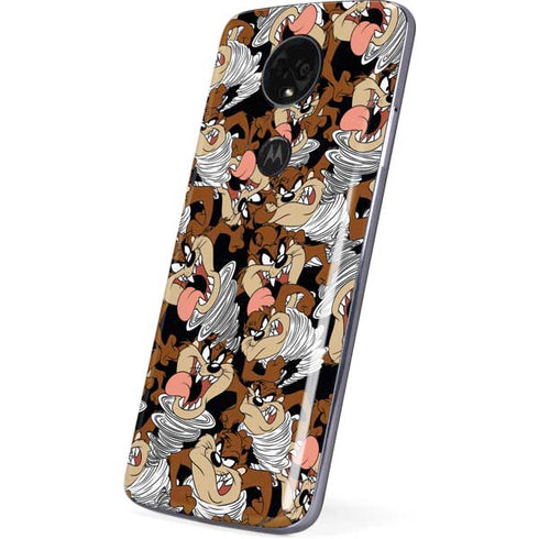 Looney Tunes Taz Super Sized Pattern Moto E5 Plus Skin
