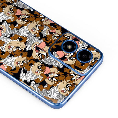 Looney Tunes Taz Super Sized Pattern Moto G Play 4G (2024) Skin