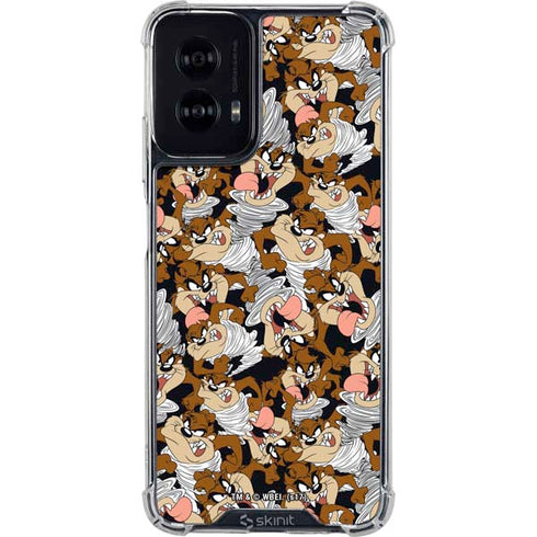Looney Tunes Taz Super Sized Pattern Moto G Power 5G (2024) Clear Case